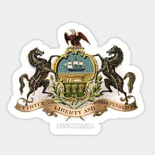 1876 Pennsylvania Coat of Arms Sticker